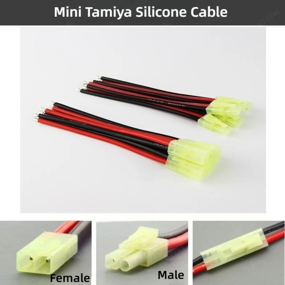Mini Tamiya Male Female Pigtail Connector Plug Adapter with 16awg 10cm Tinned Silicone Wire Cable for RC Car Battery Charger
Mini Tamiya Male Female Pigtail Connector Plug Adapter with 16awg 10cm Tinned Silicone Wire Cable for RC Car Battery Charger