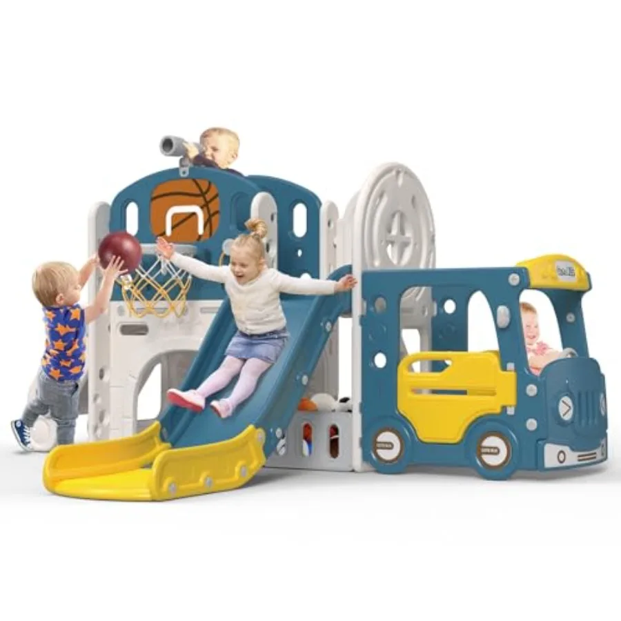 Игровой комплекс 10 в 1 для малышей: горка для детей 1-3 лет с кольцебросом и игровым домиком-автобусом, для дома и улицы
Игровой комплекс 10 в 1 для малышей: горка для детей 1-3 лет с кольцебросом и игровым домиком-автобусом, для дома и улицы