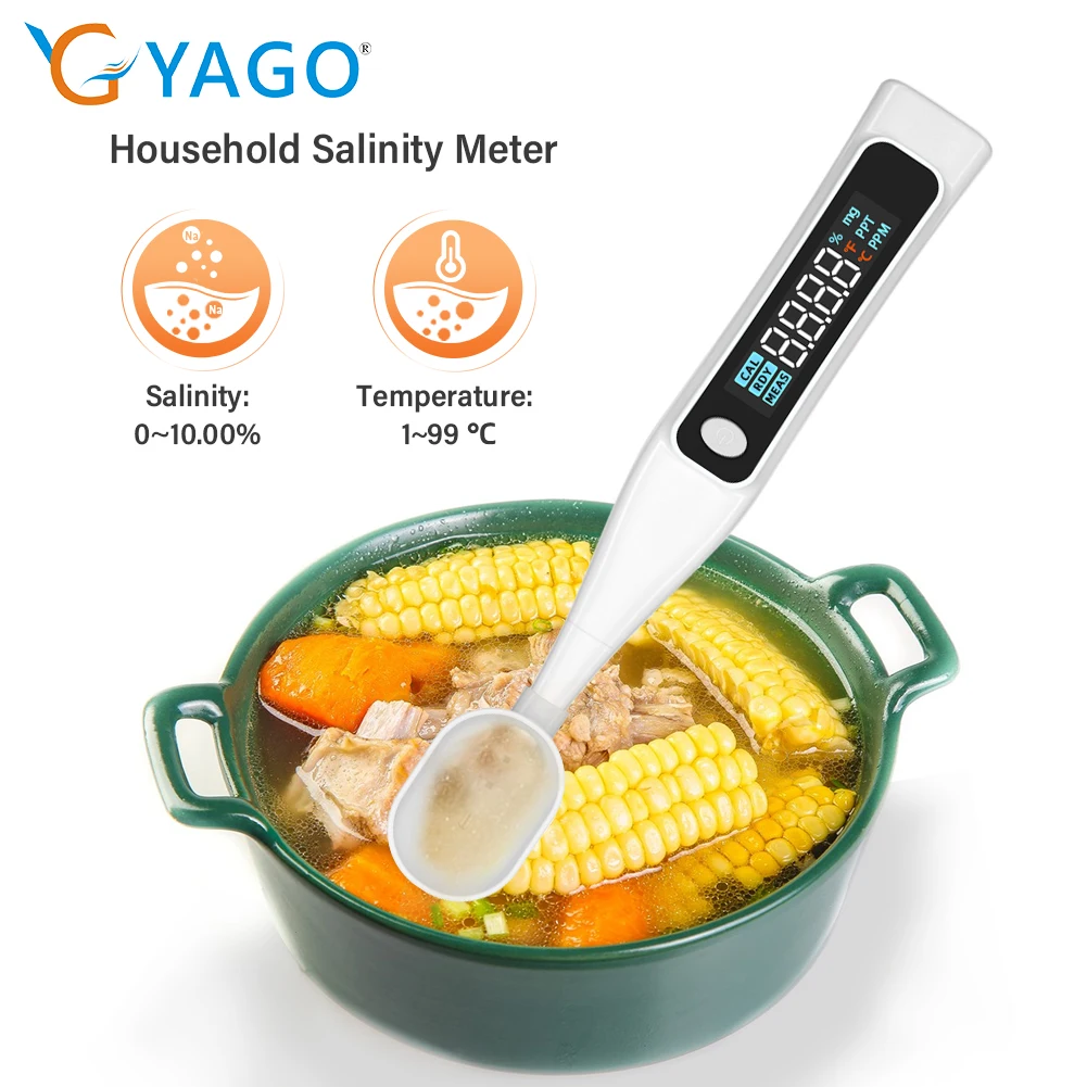 Портативный пищевой соленометр, домашний светодиодный измеритель солености, цифровой пищевой измеритель соли, термометр, анализатор для кухни, продукт для супа и маринованных продуктов 
Портативный пищевой соленометр, домашний светодиодный измеритель солености, цифровой пищевой измеритель соли, термометр, анализатор для кухни, продукт для супа и маринованных продуктов