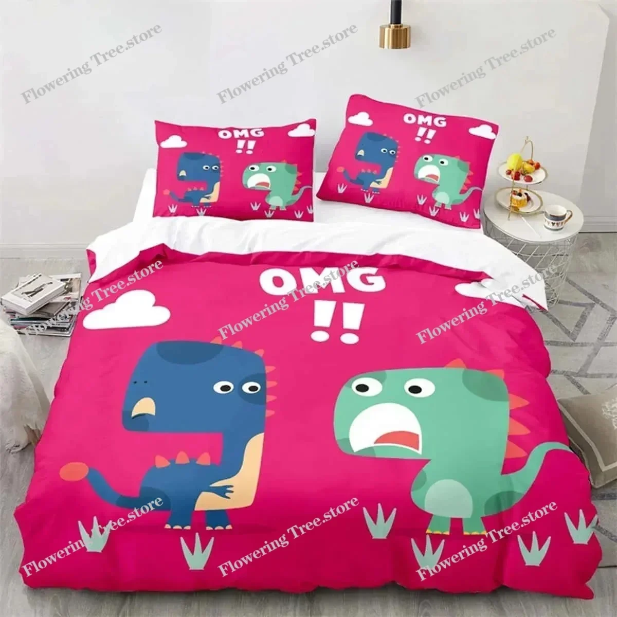 Cartoon Dinosaur Duvet Cover Cute Animal Bedding Set Twin For Kids Boys Girls Decor Microfiber Comforter Cover With Pillowcases
Cartoon Dinosaur Duvet Cover Cute Animal Bedding Set Twin For Kids Boys Girls Decor Microfiber Comforter Cover With Pillowcases