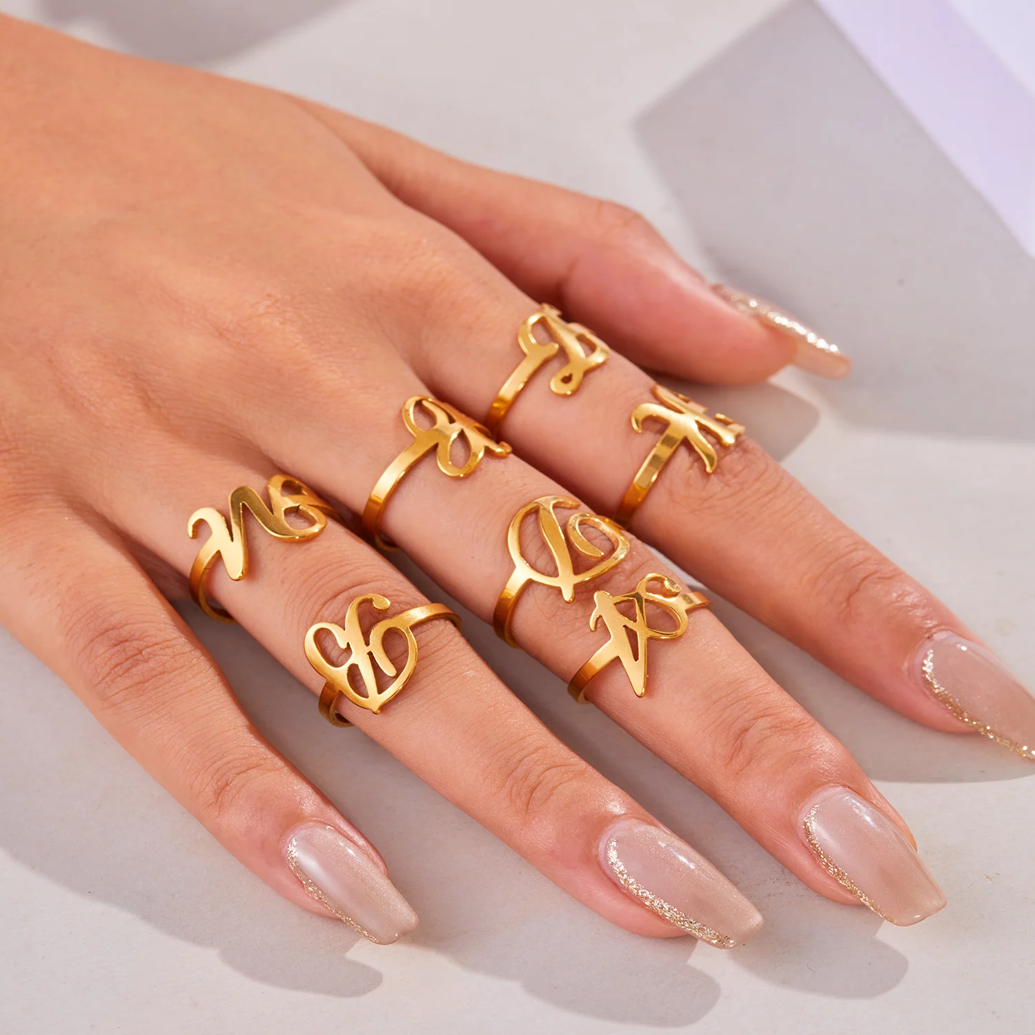 A-Z English Initial Letters Finger Rings for Women Men Stainless Steel Adjustable Ring Aesthetic Wedding Jewelry Gift BFF
A-Z English Initial Letters Finger Rings for Women Men Stainless Steel Adjustable Ring Aesthetic Wedding Jewelry Gift BFF
