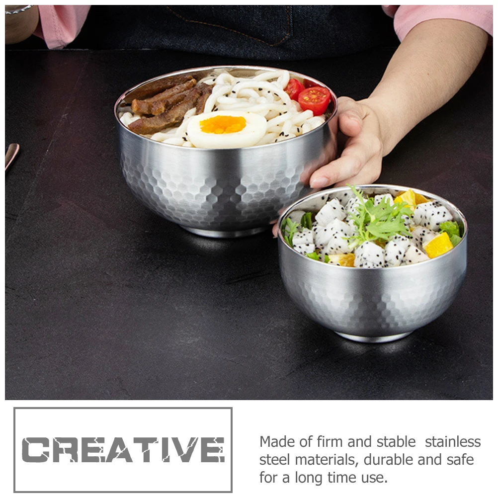 3 Pcs Household Double-layer Auspicious Bowl Child Stainless Steel Cereal Bowls
3 Pcs Household Double-layer Auspicious Bowl Child Stainless Steel Cereal Bowls