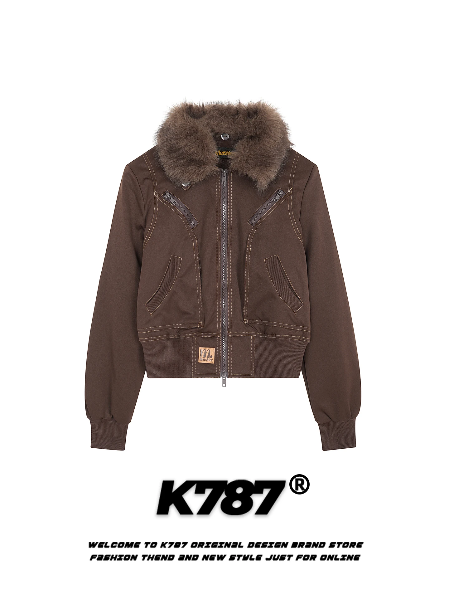 Куртка K787 в американском ретро-стиле из утолщенного хлопка с меховым воротником, женская, деконструированная, в стиле рабочей одежды, короткая верхняя одежда в корейском стиле
Куртка K787 в американском ретро-стиле из утолщенного хлопка с меховым воротником, женская, деконструированная, в стиле рабочей одежды, короткая верхняя одежда в корейском стиле