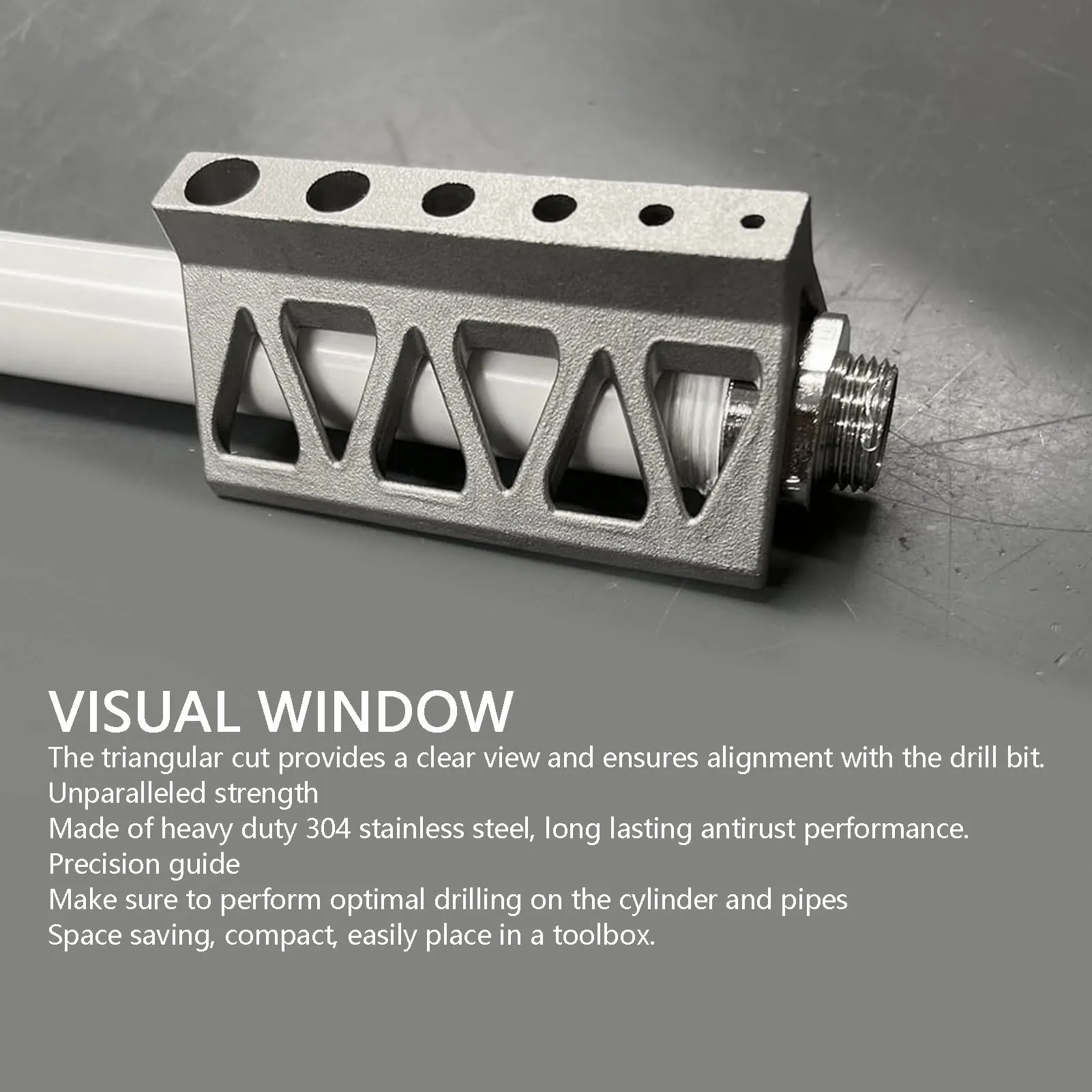 Pipe Drill Jig Centers The Drill Bit On The Cylinder Professional 304 Stainless Steel Pipe Drill Guide Tool For Cylinders Pipes
Pipe Drill Jig Centers The Drill Bit On The Cylinder Professional 304 Stainless Steel Pipe Drill Guide Tool For Cylinders Pipes