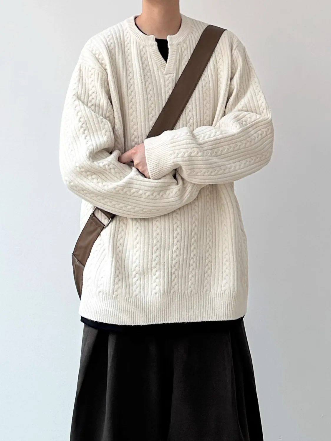 Мужской твидовый вязаный свитер Joyzone Autumn Winter в японском стиле с V-образным вырезом, утепленный, класса люкс, для повседневного образа
Мужской твидовый вязаный свитер Joyzone Autumn Winter в японском стиле с V-образным вырезом, утепленный, класса люкс, для повседневного образа