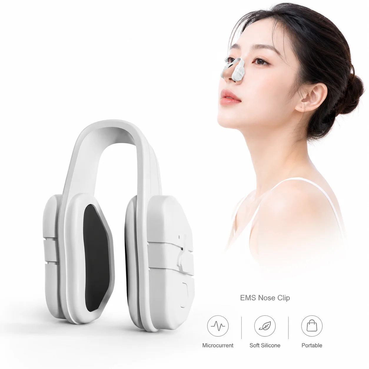 Japanese EMS Nose Lifter Silicone Vibration Nose Shaping Clip High Bridge Sculpting Tool Portable Daily Beauty Device
Japanese EMS Nose Lifter Silicone Vibration Nose Shaping Clip High Bridge Sculpting Tool Portable Daily Beauty Device