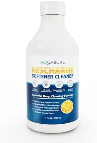 Aquasure Recharge Liquid Water Softener Cleaner – 16 oz, Restores Efficiency & Extends System Life
Aquasure Recharge Liquid Water Softener Cleaner – 16 oz, Restores Efficiency & Extends System Life