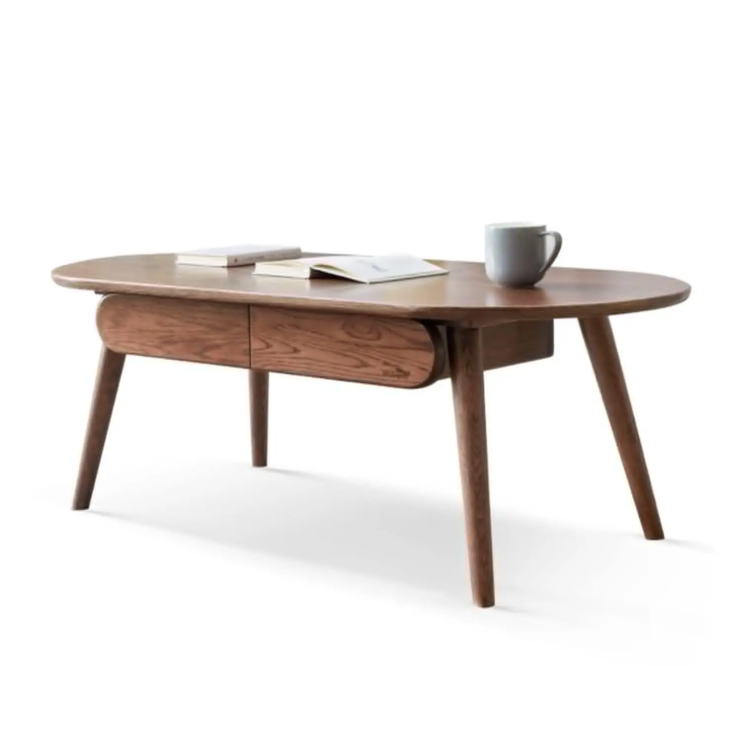 Mid Century Oval Coffee Table with Storage Easy Assembly 47.24", Customized
Mid Century Oval Coffee Table with Storage Easy Assembly 47.24", Customized