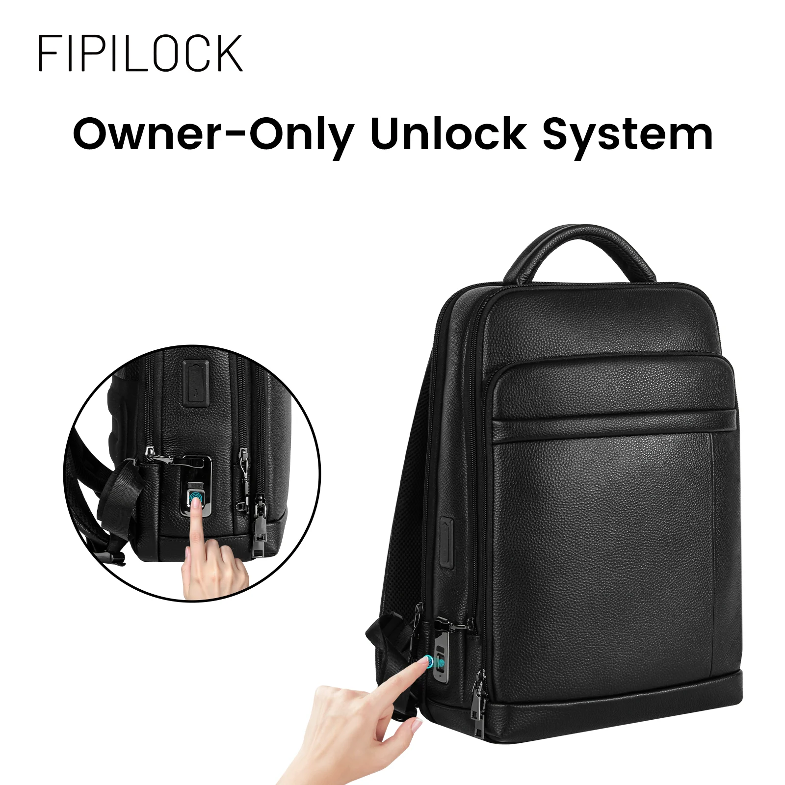 FIPILOCK Laptop Backpack 17.3 inch with Smart Fingerprint Unlock Large Capacity Travelling Waterproof Laptop Bag Men's Backpack
FIPILOCK Laptop Backpack 17.3 inch with Smart Fingerprint Unlock Large Capacity Travelling Waterproof Laptop Bag Men's Backpack