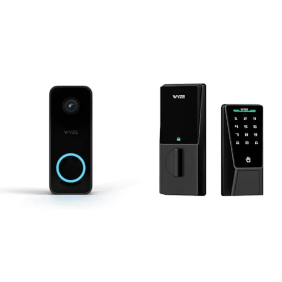 Smart doorbell camera and palm vein recognition lock bundle for home security: wired doorbell camera v2 with existing wiring +
Smart doorbell camera and palm vein recognition lock bundle for home security: wired doorbell camera v2 with existing wiring +