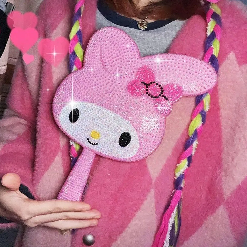 Kawaii Vanity Mirror Cartoon Shiny Rhinestones Cute Beauty Handheld Mirror Diamond Pink Flip Lovely Birthday Gifts 
Kawaii Vanity Mirror Cartoon Shiny Rhinestones Cute Beauty Handheld Mirror Diamond Pink Flip Lovely Birthday Gifts