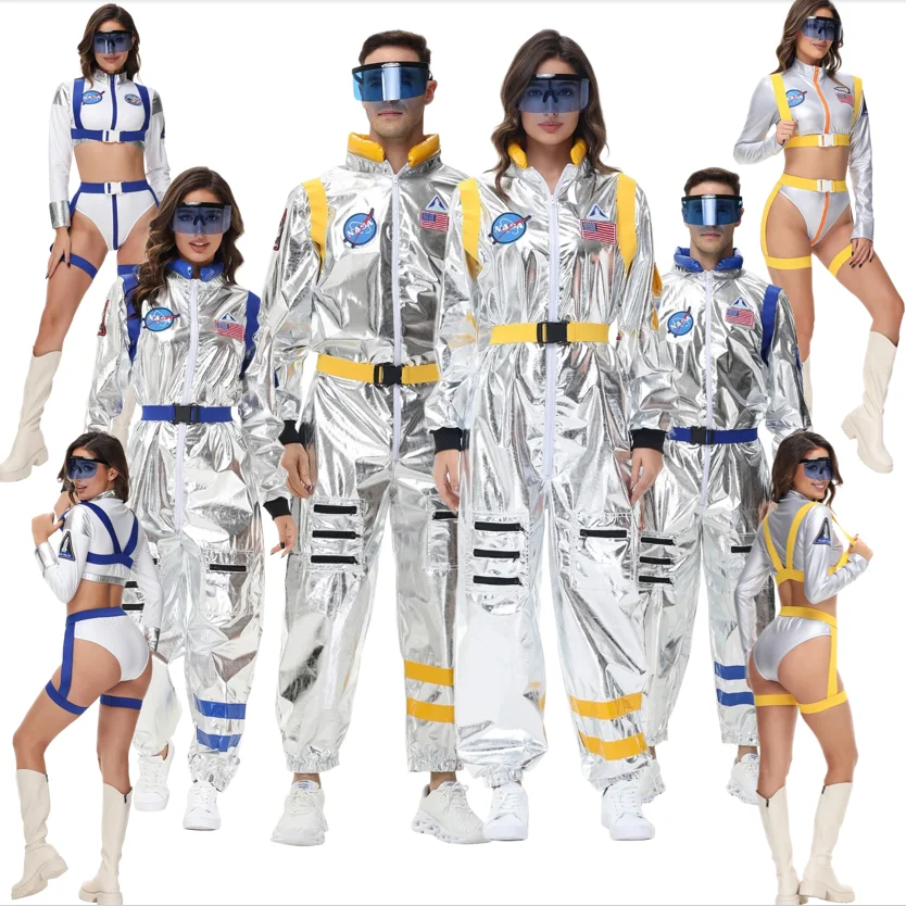 Halloween Adult Space Suit Astronaut Costume Robot Uniform Suit Silver Spaceman Costume Women Space Suit Party Dress up Couples
Halloween Adult Space Suit Astronaut Costume Robot Uniform Suit Silver Spaceman Costume Women Space Suit Party Dress up Couples