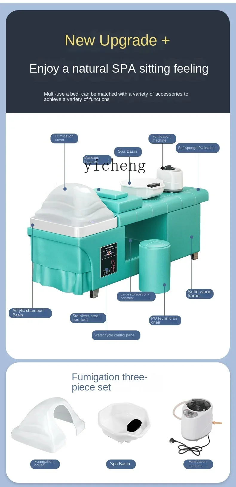 W5.18 Hair Therapy Thickened Water Circulation Shampoo Bed Barber Shop Hair Salon Beauty Salon Ear Fumigation Massage
W5.18 Hair Therapy Thickened Water Circulation Shampoo Bed Barber Shop Hair Salon Beauty Salon Ear Fumigation Massage