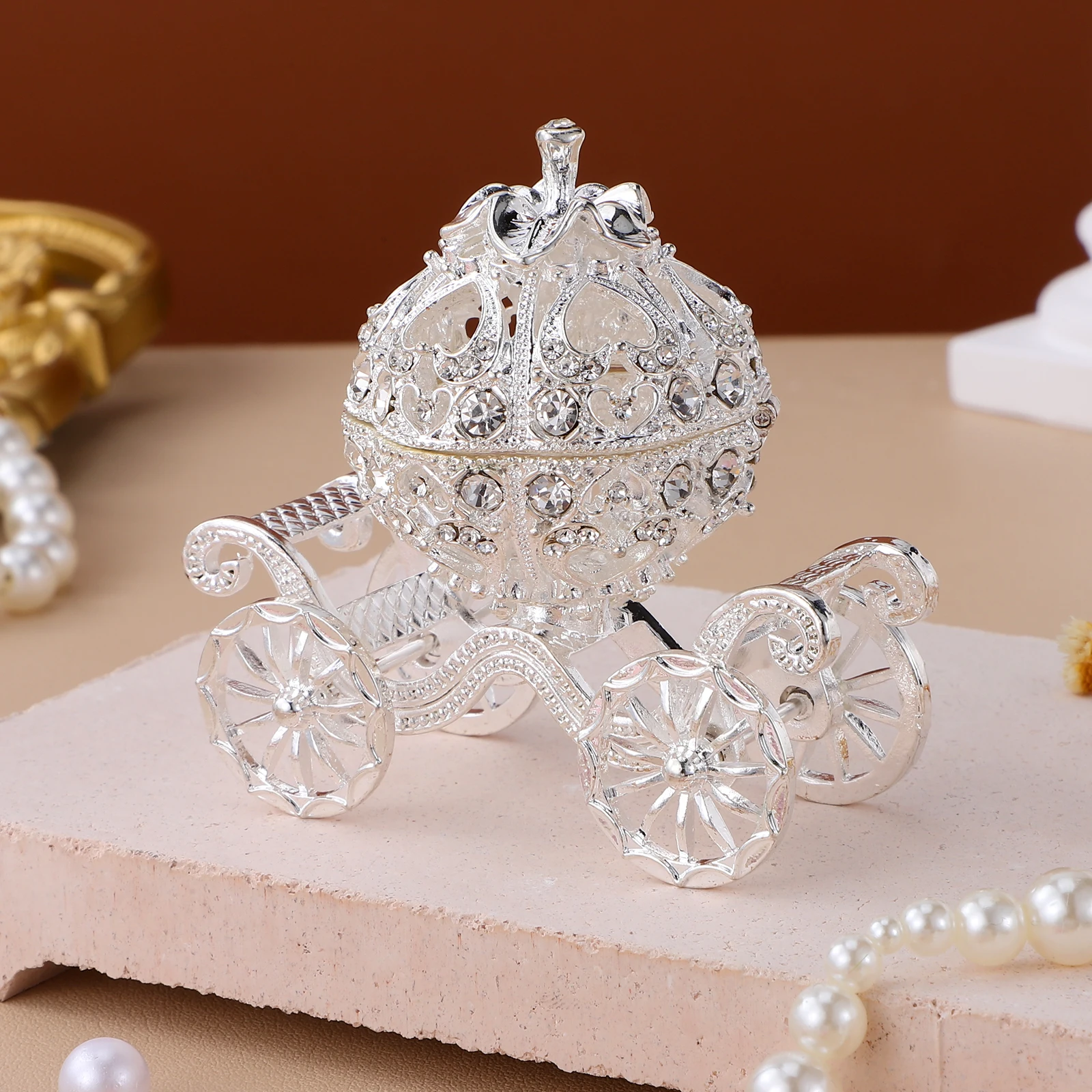 Metallic Pumpkin Carriage Ornament Car Decorative Trinket Box Vintage Jewelry Storage Wedding Gift Home Office
Metallic Pumpkin Carriage Ornament Car Decorative Trinket Box Vintage Jewelry Storage Wedding Gift Home Office