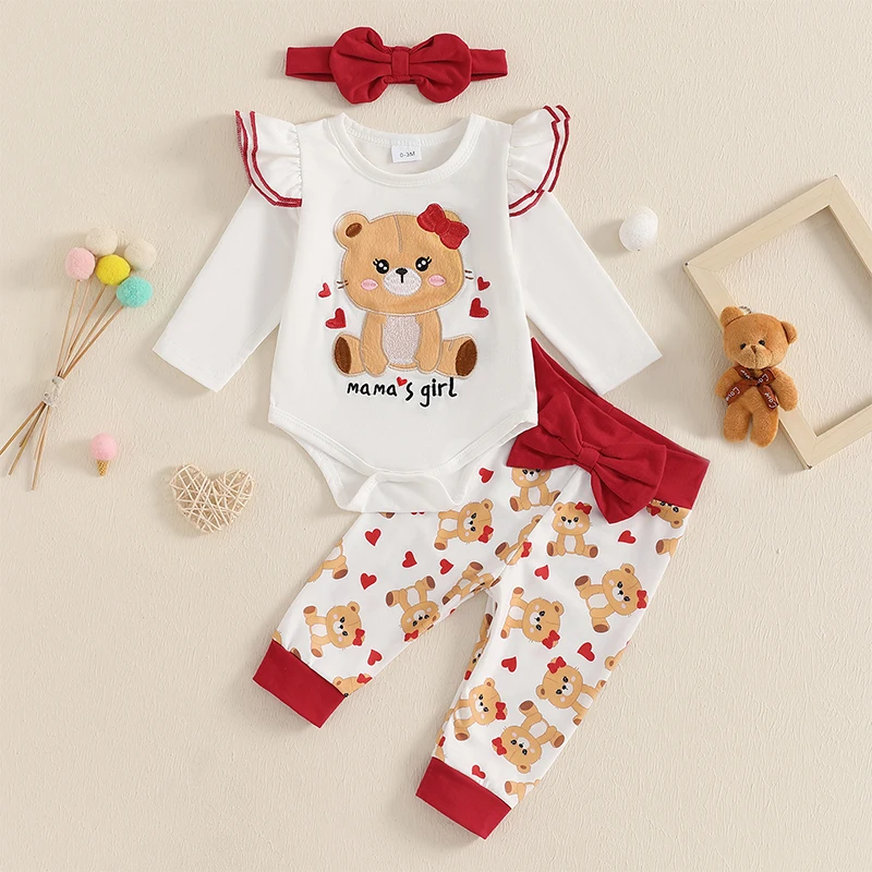 SUNSIOM Baby Girl Spring Fall Outfits Bear Embroidery Long Sleeve Romper Long Pants Headband 3Pcs Clothes Set
SUNSIOM Baby Girl Spring Fall Outfits Bear Embroidery Long Sleeve Romper Long Pants Headband 3Pcs Clothes Set