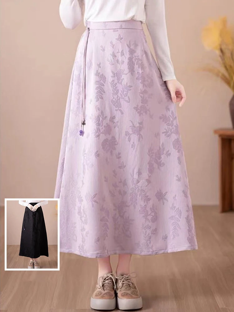 New Chinese Sle Floral Embroidery A-Line Skirt Spring Summer 2024 Faion High Waist Slimming Color Casual Long ...
New Chinese Sle Floral Embroidery A-Line Skirt Spring Summer 2024 Faion High Waist Slimming Color Casual Long ...
