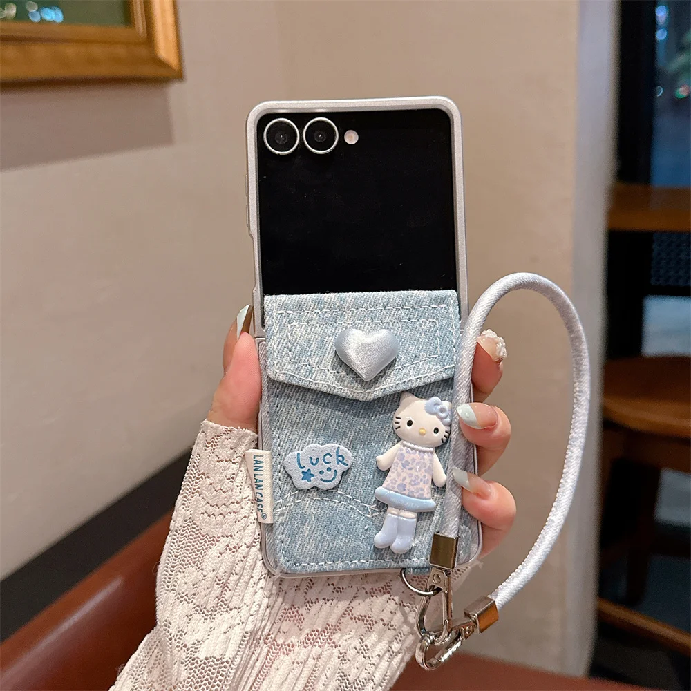 Korean Fashion Case with Card Holder Cute HelloKitty Cowboy Phone Case for Samsung Galaxy Z Flip7 7FE Flip6 5 4 3 Flip5 6 Cover
Korean Fashion Case with Card Holder Cute HelloKitty Cowboy Phone Case for Samsung Galaxy Z Flip7 7FE Flip6 5 4 3 Flip5 6 Cover