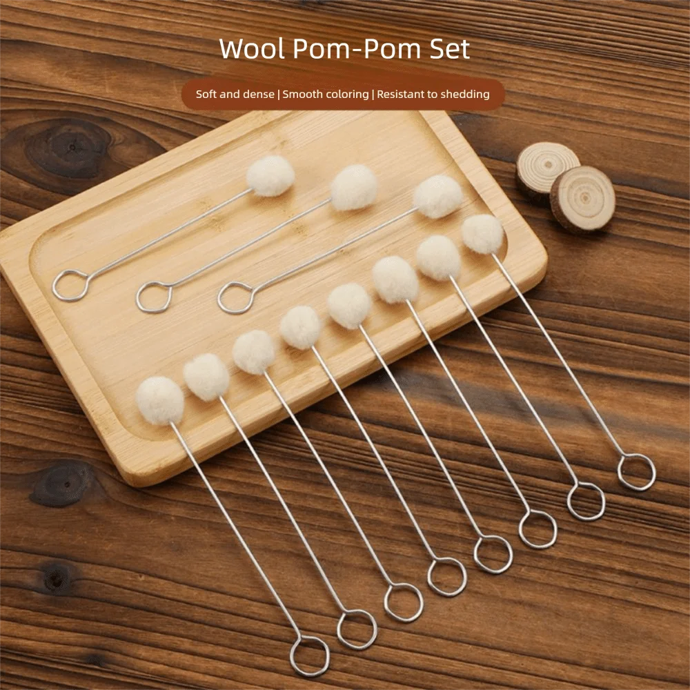 100Pcs 12.5/15cm Leather Wool Balls Painting Brush DIY Craft Corrosion-resistant Wool Daubers Ball Brush with Metal Handle
100Pcs 12.5/15cm Leather Wool Balls Painting Brush DIY Craft Corrosion-resistant Wool Daubers Ball Brush with Metal Handle