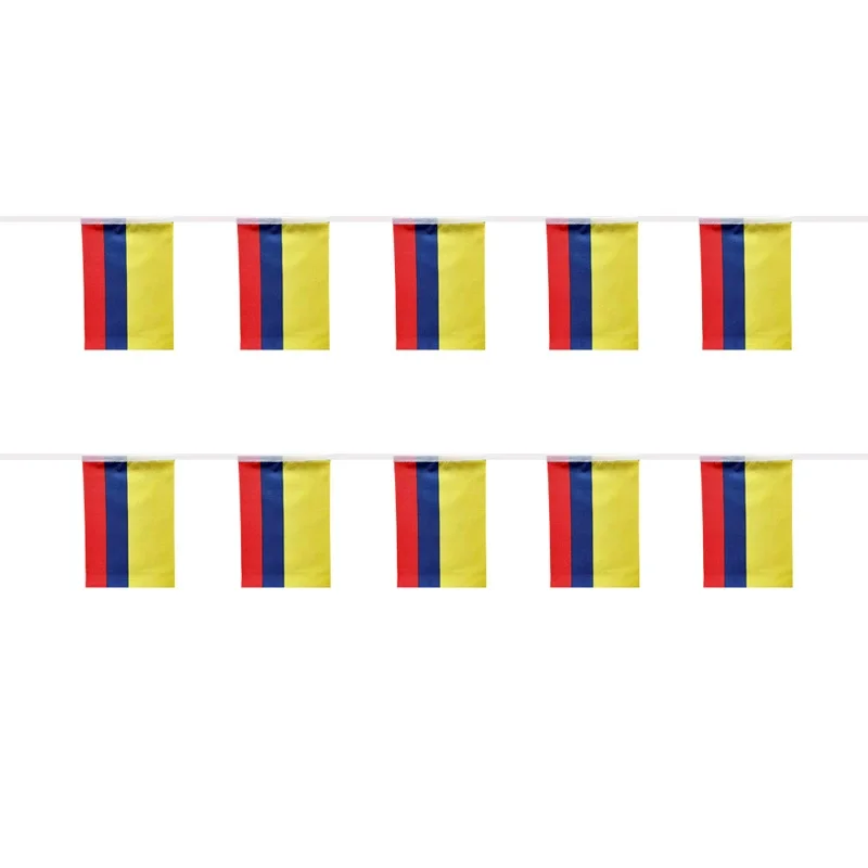 SKY FLAG Colombia bunting flags 14x21cm 20pcs/lot Colombia String flags Pennant Banner Festival Party Holiday for decoration
SKY FLAG Colombia bunting flags 14x21cm 20pcs/lot Colombia String flags Pennant Banner Festival Party Holiday for decoration