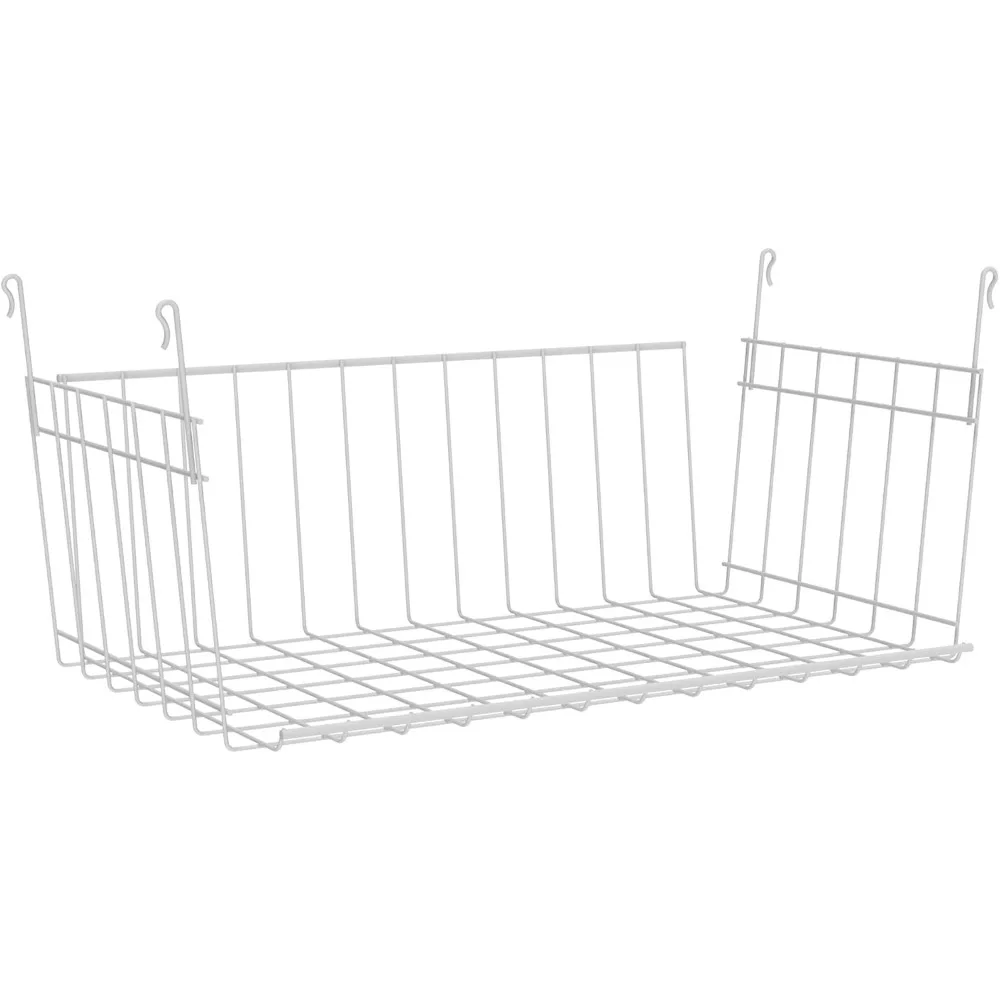 Wire Hanging Shelf Basket for Storage, Organization in Closet or Pantry, No Assembly or Installation
Wire Hanging Shelf Basket for Storage, Organization in Closet or Pantry, No Assembly or Installation