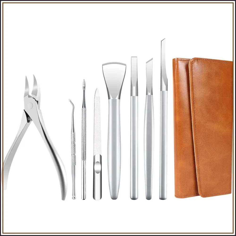 Professional Pedicure Set: Ingrown Toenail Treatment & Removal Kit with Super Sharp Toenail Clippers (8 Pcs Leather Case)
Professional Pedicure Set: Ingrown Toenail Treatment & Removal Kit with Super Sharp Toenail Clippers (8 Pcs Leather Case)