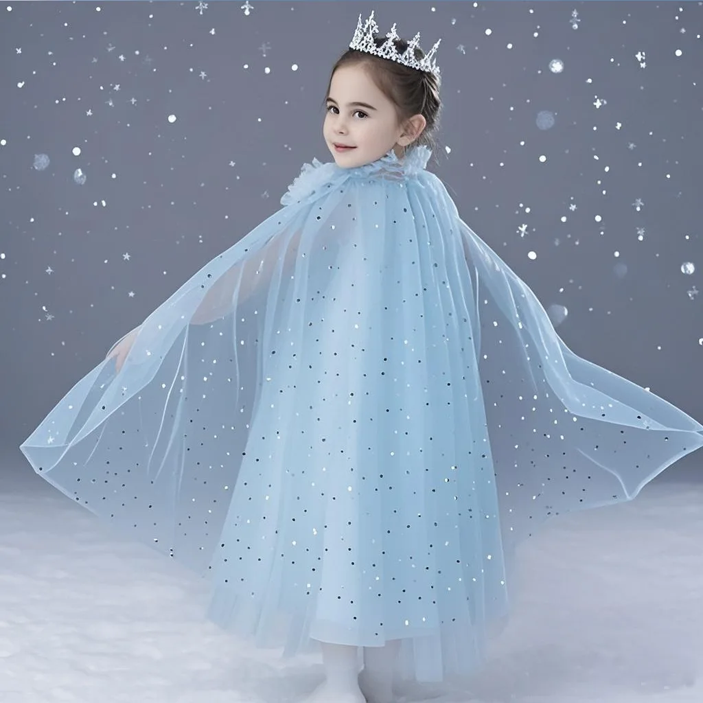 Children's performance costumes: Princess Elsa cape, Frozen girl playing Anna's Halloween cape, gauze shawl
Children's performance costumes: Princess Elsa cape, Frozen girl playing Anna's Halloween cape, gauze shawl