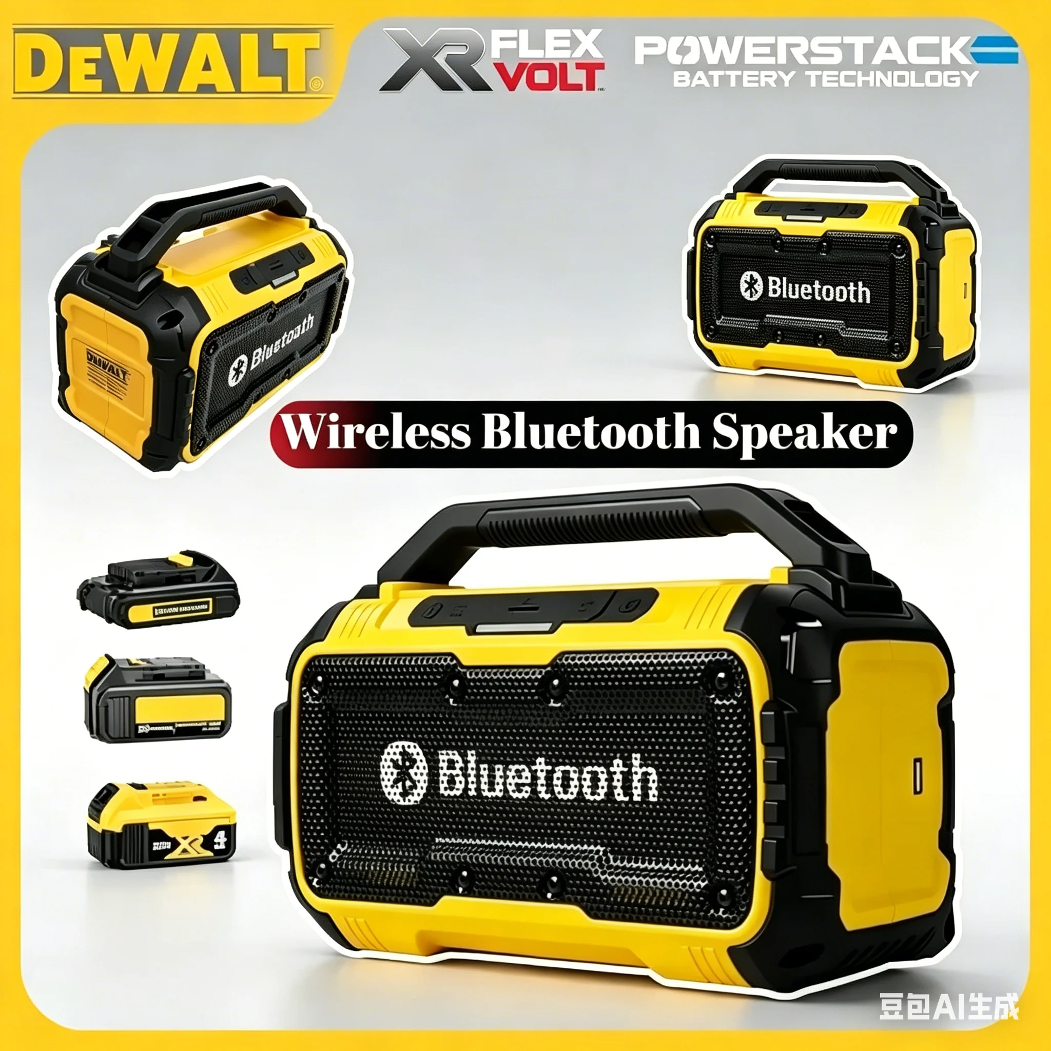 Беспроводная Bluetooth-совместимая колонка Dewalt с сабвуфером, водонепроницаемая портативная стереосистема для строительных площадок на открытом воздухе
Беспроводная Bluetooth-совместимая колонка Dewalt с сабвуфером, водонепроницаемая портативная стереосистема для строительных площадок на открытом воздухе