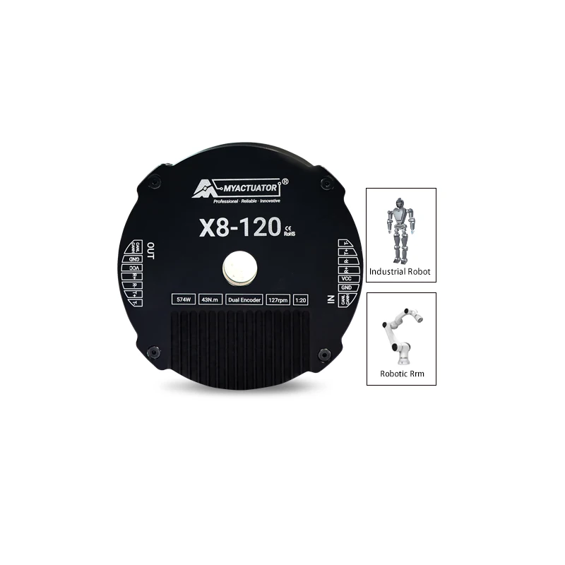 Brushless DC Motor RMD-X8-120 EtherCAT Large Torque 120N.M Robot Joint Module Large Hollow Planetary Reduction Torque
Brushless DC Motor RMD-X8-120 EtherCAT Large Torque 120N.M Robot Joint Module Large Hollow Planetary Reduction Torque