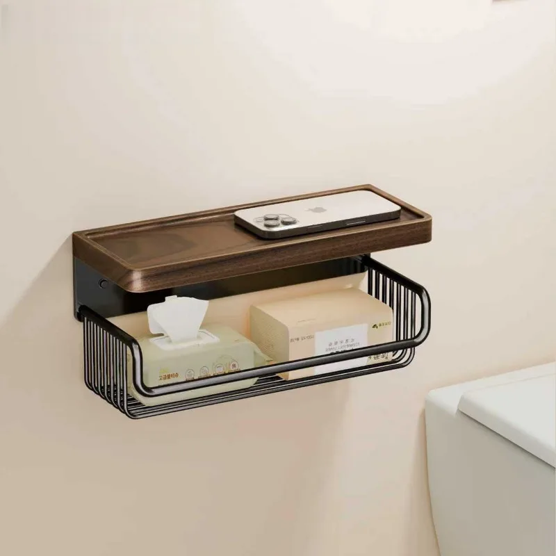 Walnut Wood Bathroom Tissue Box, Toilet Paper Box, Wall-mounted Washstand Tissue Roll Holder, Tissue Storage Rack
Walnut Wood Bathroom Tissue Box, Toilet Paper Box, Wall-mounted Washstand Tissue Roll Holder, Tissue Storage Rack
