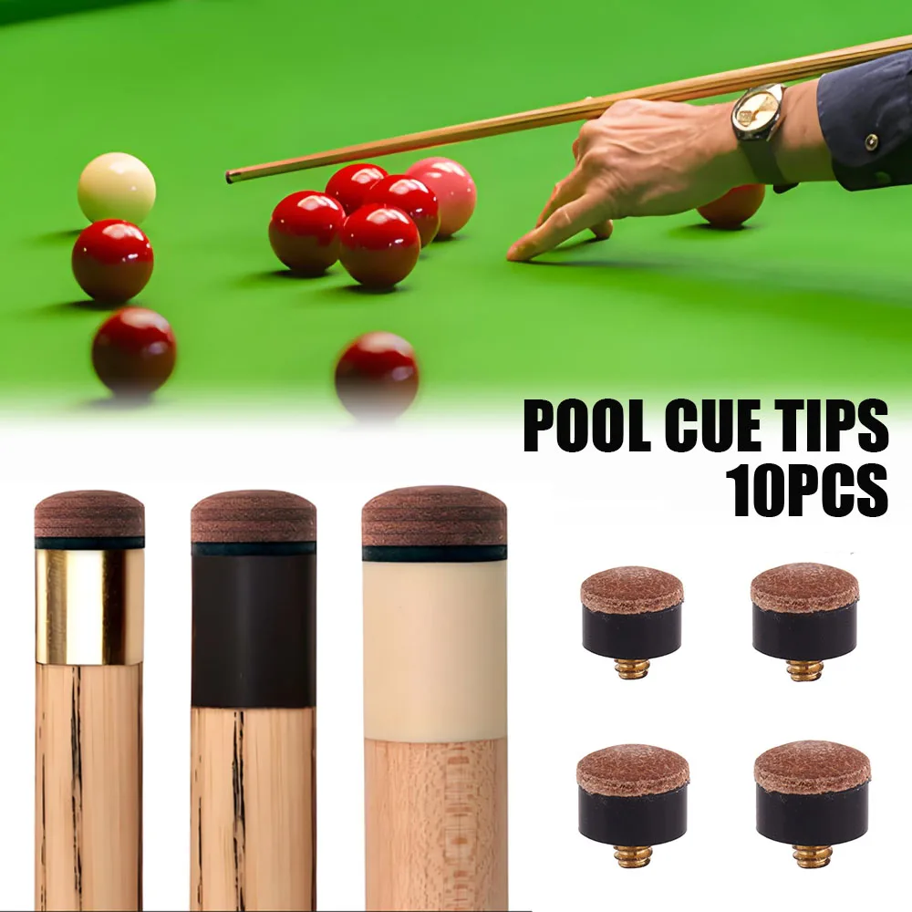 10pcs 10/11/12/13MM Billiard Cue Tips Black Pool Cue Replacement Tips Durable Snooker Cue Tips Billiards Apparatus Heads
10pcs 10/11/12/13MM Billiard Cue Tips Black Pool Cue Replacement Tips Durable Snooker Cue Tips Billiards Apparatus Heads