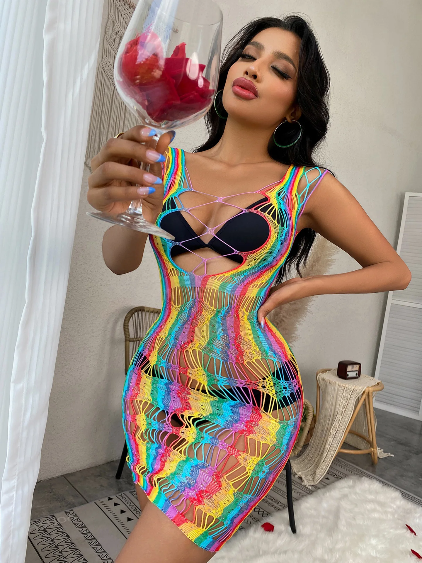 Simplejewel EU Plus Size Женское Rave Rainbow Прозрачное сетчатое бикини Cover Ups Сексуальная ажурная мини-юбка с укороченным топом из 2 предметов
Simplejewel EU Plus Size Женское Rave Rainbow Прозрачное сетчатое бикини Cover Ups Сексуальная ажурная мини-юбка с укороченным топом из 2 предметов