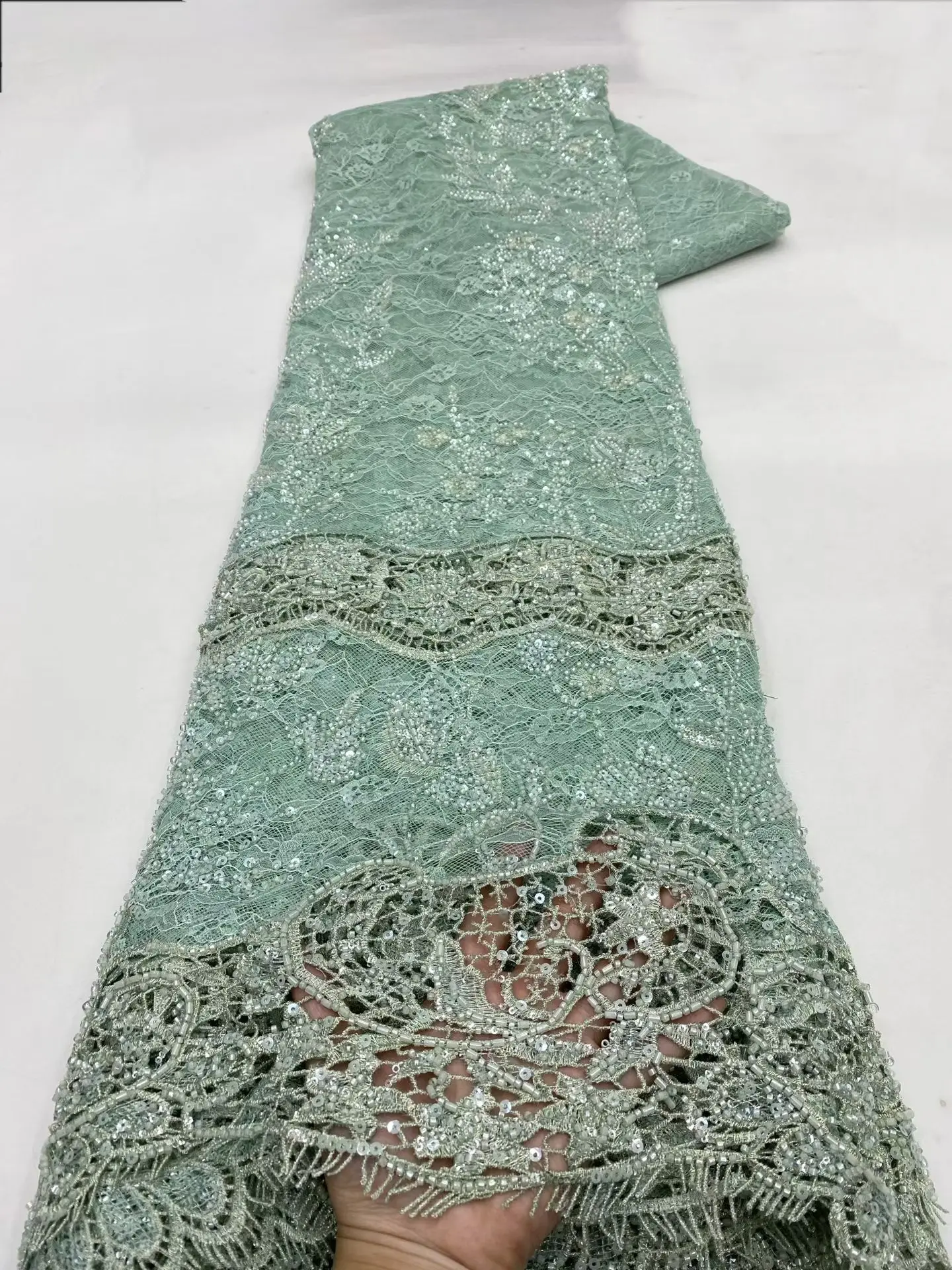 African Guipure Cord Lace,beaded Embroidered Traditional fabric,Women's Garment Water-Soluble Fabric,sequins for Wedding M495-1
African Guipure Cord Lace,beaded Embroidered Traditional fabric,Women's Garment Water-Soluble Fabric,sequins for Wedding M495-1
