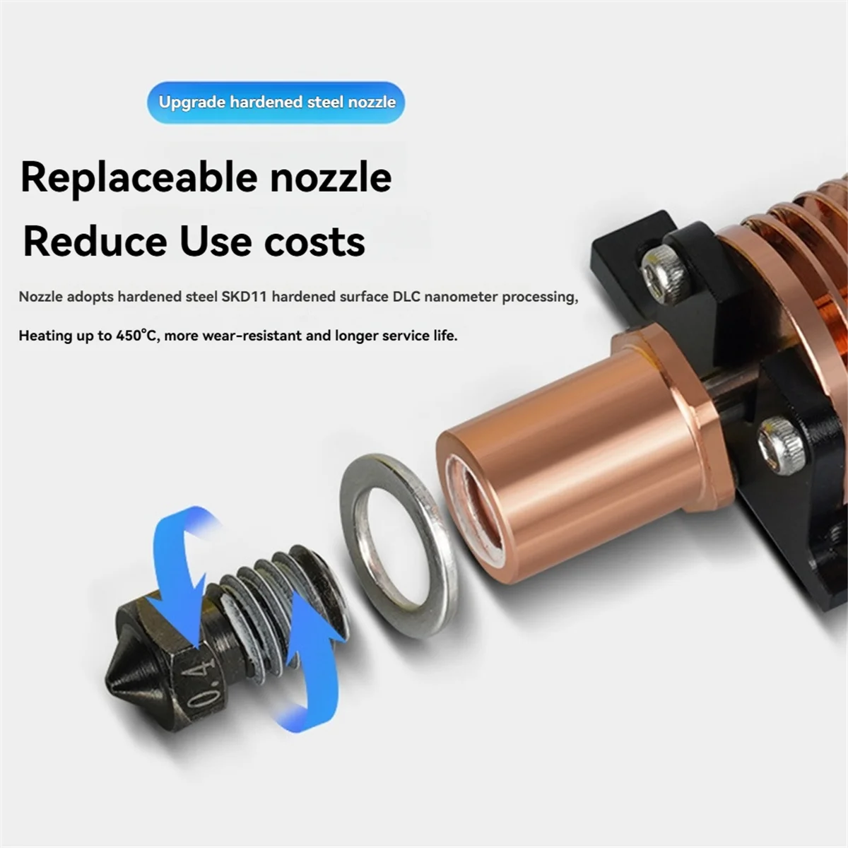 # 977Z для Bambu Lab P1P Hotend сопло круглый радиатор из медного материала (металл)
# 977Z для Bambu Lab P1P Hotend сопло круглый радиатор из медного материала (металл)