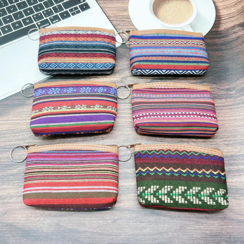 24pcs Coin Purses Canvas Striped National Printing Protable Small Storage Bag Mix Color
24pcs Coin Purses Canvas Striped National Printing Protable Small Storage Bag Mix Color