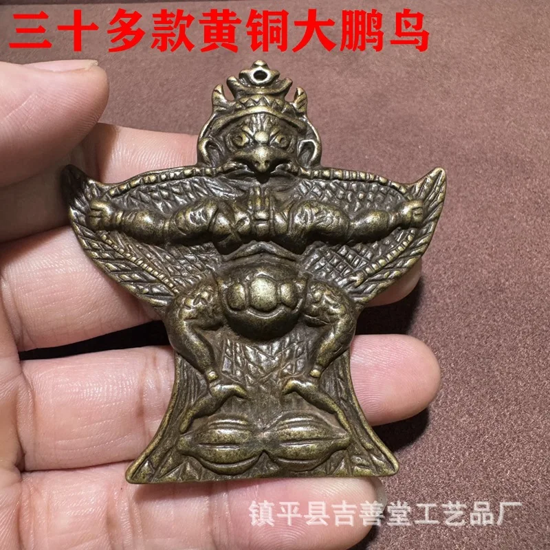 Antique Tibetan Style Brass Pendant with Big Peng Bird for Men and Women, Necklace Accessory
Antique Tibetan Style Brass Pendant with Big Peng Bird for Men and Women, Necklace Accessory