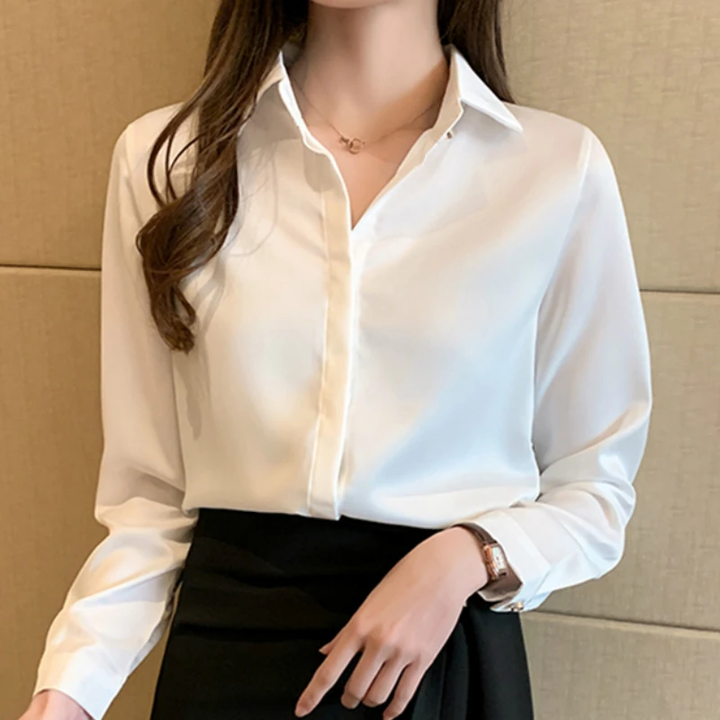 Blusas Mujer De Moda 2024 Turn Down Collar Office Blouse Shirt Ladies Tops Chiffon White Blouse Long Sleeve Blouse Women C645
Blusas Mujer De Moda 2024 Turn Down Collar Office Blouse Shirt Ladies Tops Chiffon White Blouse Long Sleeve Blouse Women C645