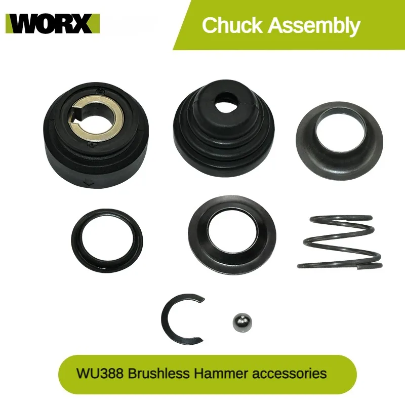 Original WORX WU388 Electric Hammer Chuck Assembly dust cover snap ring steel ball baffle spring washer steel sleeve accessories
Original WORX WU388 Electric Hammer Chuck Assembly dust cover snap ring steel ball baffle spring washer steel sleeve accessories