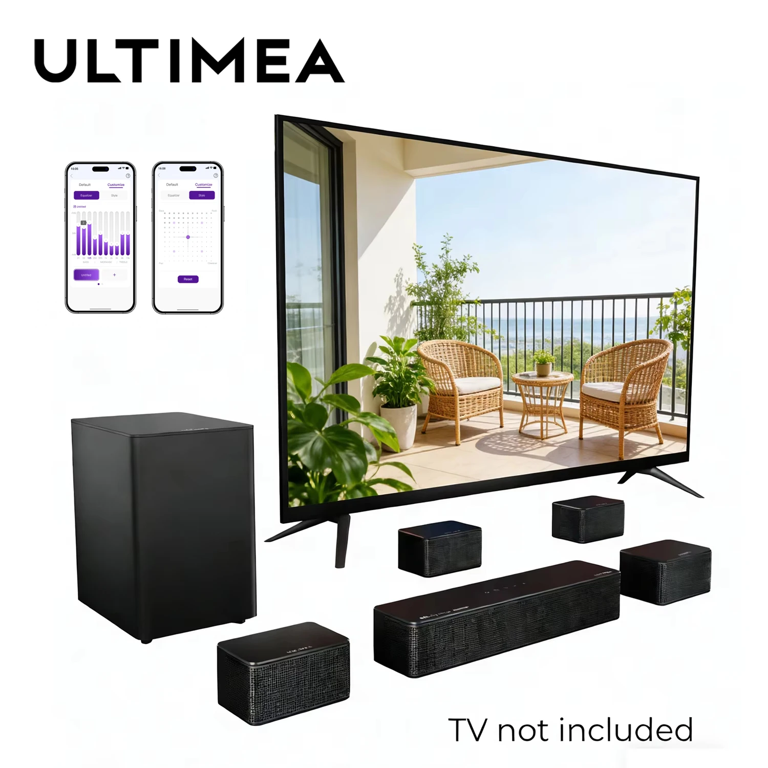 ULTIMEA 7.1 Surround Sound System Sound bar for TV with Dolby Atmos&APP Control, Home Cinema Bluetooth Speaker with Subwoofer
ULTIMEA 7.1 Surround Sound System Sound bar for TV with Dolby Atmos&APP Control, Home Cinema Bluetooth Speaker with Subwoofer