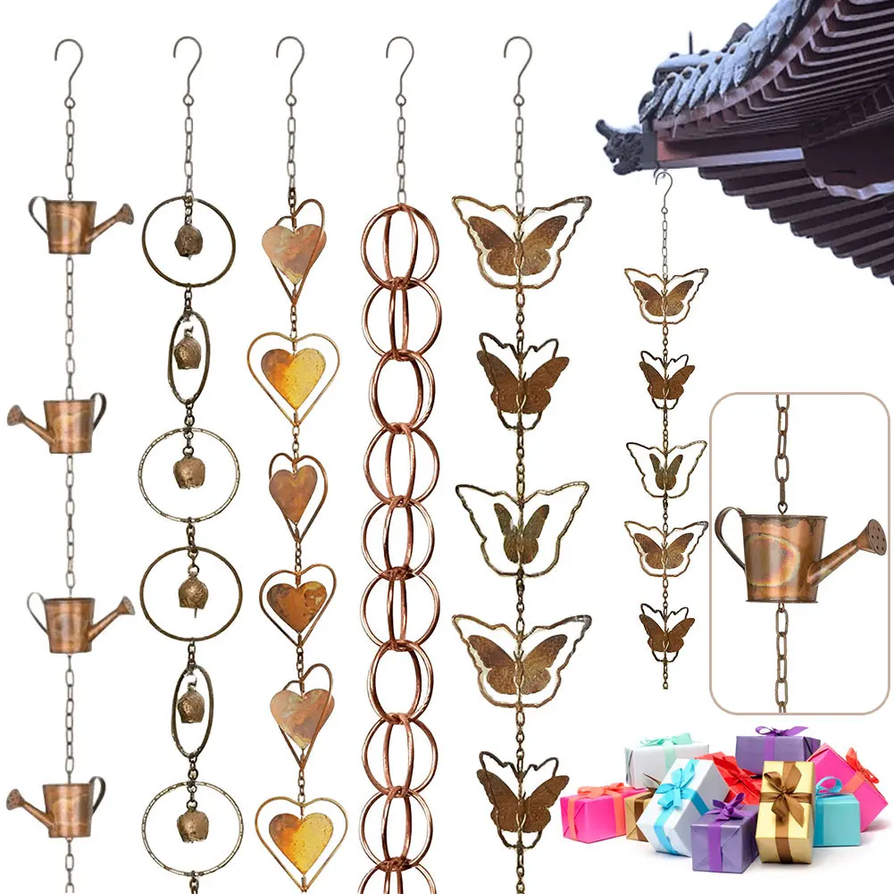 Metal Drainage Rainwater Chain Multifunction Rainwater Chain Decorative Downspout Rain Chain Exquisite for Garden Villa Park
Metal Drainage Rainwater Chain Multifunction Rainwater Chain Decorative Downspout Rain Chain Exquisite for Garden Villa Park
