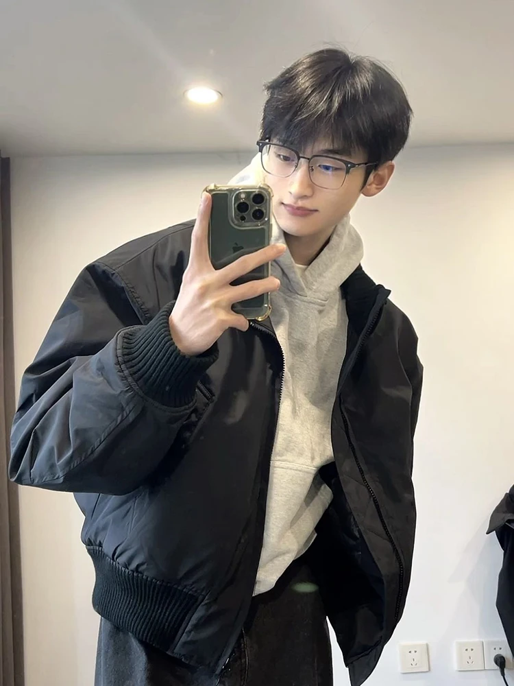 Thiened Cotton Pilot Jaet Men's Winter Baseball Outerwear Bomber Flight Jaet Loose Fit Youth Trend Polyester Fiber
Thiened Cotton Pilot Jaet Men's Winter Baseball Outerwear Bomber Flight Jaet Loose Fit Youth Trend Polyester Fiber