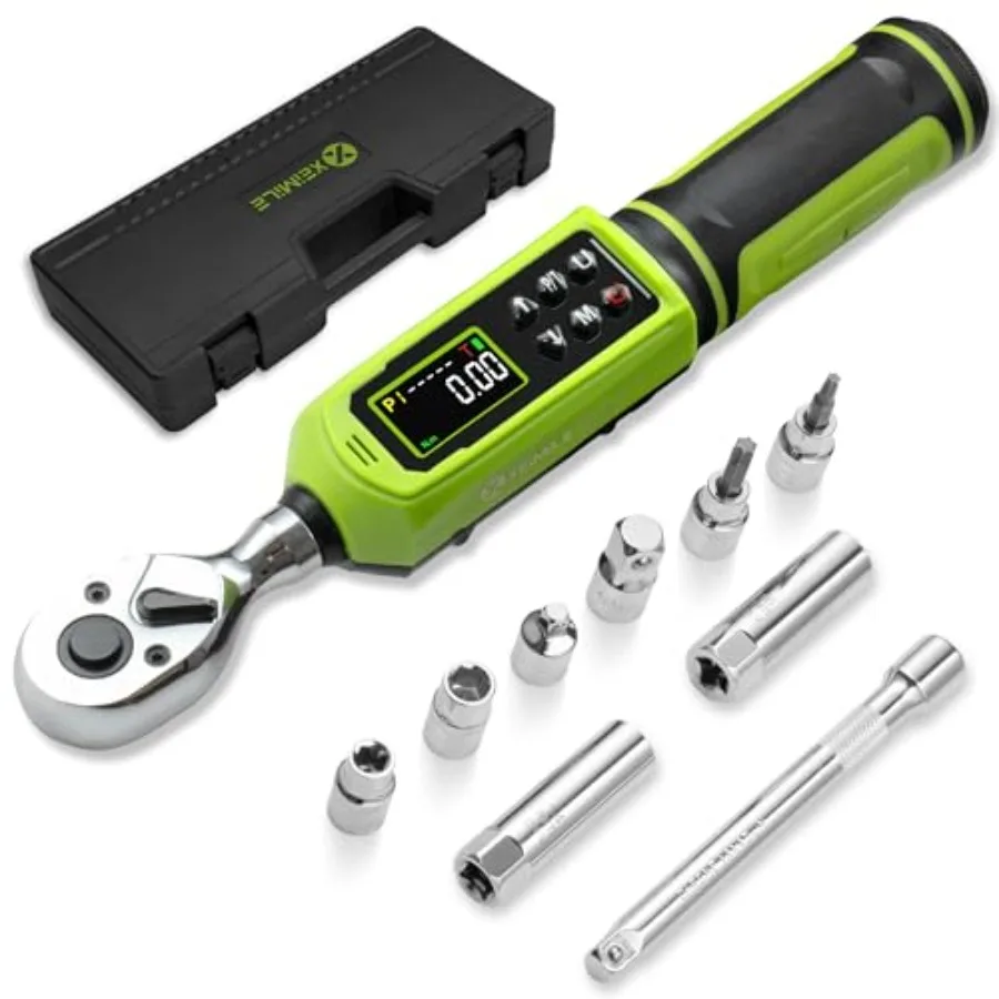 Bike Motorcycle Car Auto Repair: Digital Torque Wrench Set, Steel, Black, 13Pcs 3/8 Drive with Vibration Buzzer LED Indicator,
Bike Motorcycle Car Auto Repair: Digital Torque Wrench Set, Steel, Black, 13Pcs 3/8 Drive with Vibration Buzzer LED Indicator,