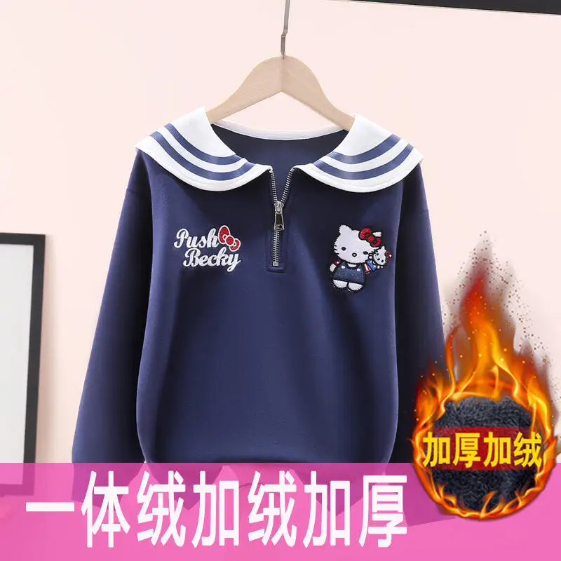 Топы Sanrio Hello Kitty Kawaii Y2k, модная детская одежда в стиле аниме, корейская одежда, осень 2021, Slojd, детские костюмы для женщин и детей
Топы Sanrio Hello Kitty Kawaii Y2k, модная детская одежда в стиле аниме, корейская одежда, осень 2021, Slojd, детские костюмы для женщин и детей