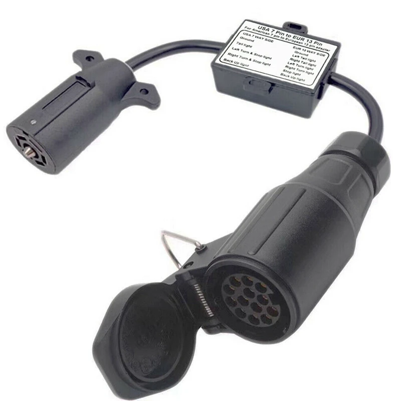 4X USA To European Trailer Light Converter 7 Way Flat Socket (US Vehicle) To 13-Pin Round Plug (EU Trailer)
4X USA To European Trailer Light Converter 7 Way Flat Socket (US Vehicle) To 13-Pin Round Plug (EU Trailer)