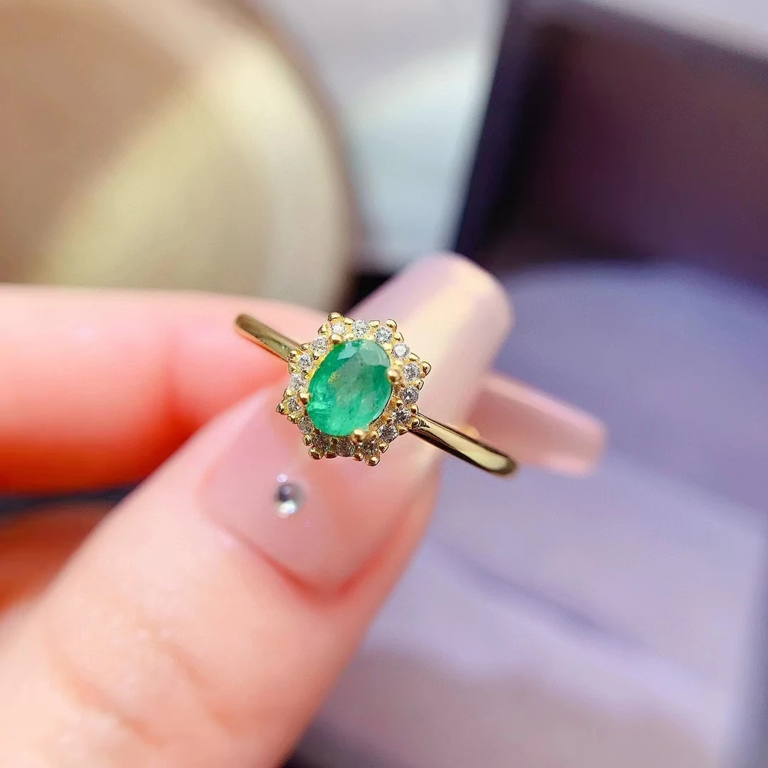 Fashion 925 Silver Emerald Ring 4mm*5mm Natural Colombian Emerald Jewelry 18K Gold Plated Gemstone Ring
Fashion 925 Silver Emerald Ring 4mm*5mm Natural Colombian Emerald Jewelry 18K Gold Plated Gemstone Ring