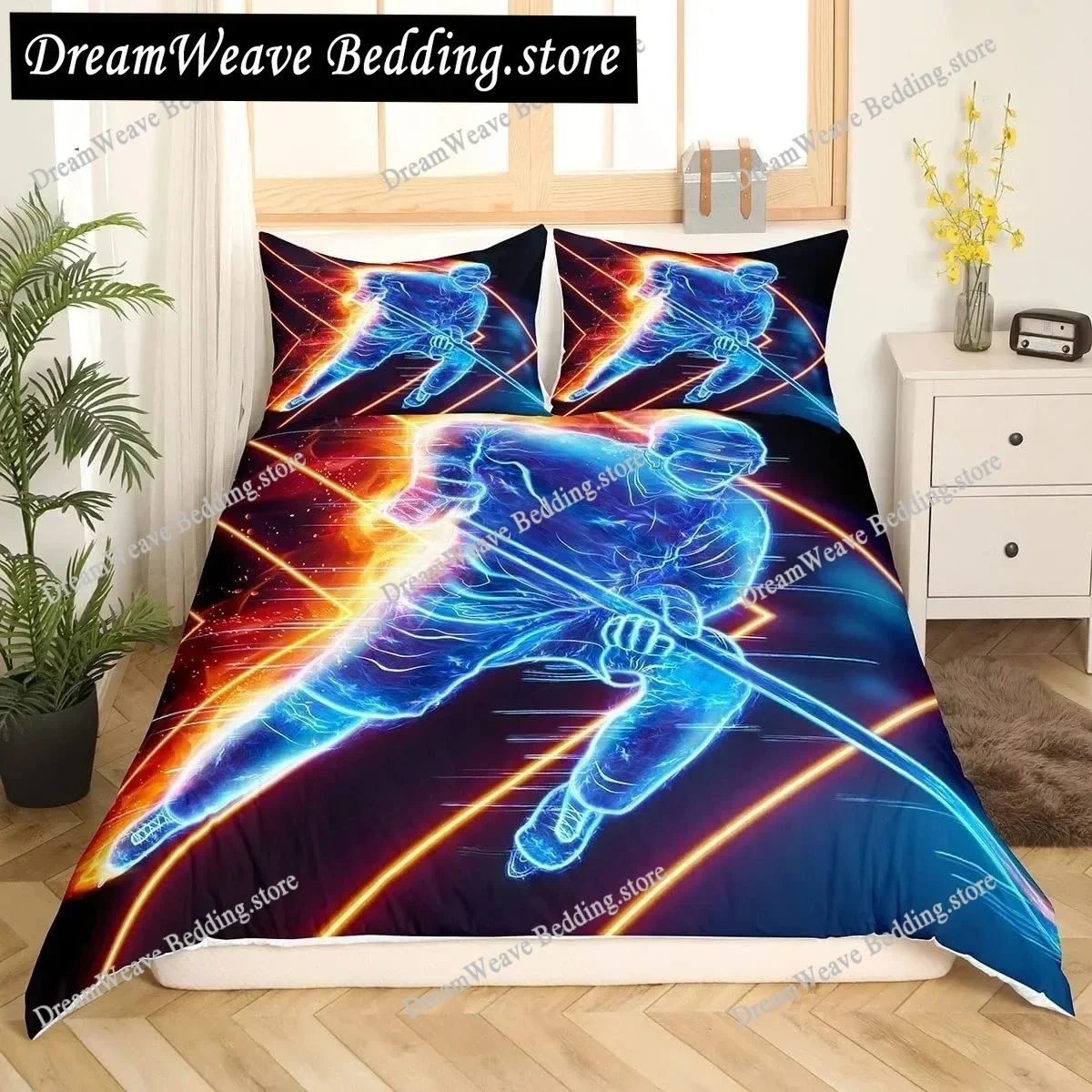 Ice Hockey Sport PlayerExtreme Sport Bedding Set Boys Girls Twin Queen Size Duvet Cover Pillowcase Bed Kids Adult Home963
Ice Hockey Sport PlayerExtreme Sport Bedding Set Boys Girls Twin Queen Size Duvet Cover Pillowcase Bed Kids Adult Home963
