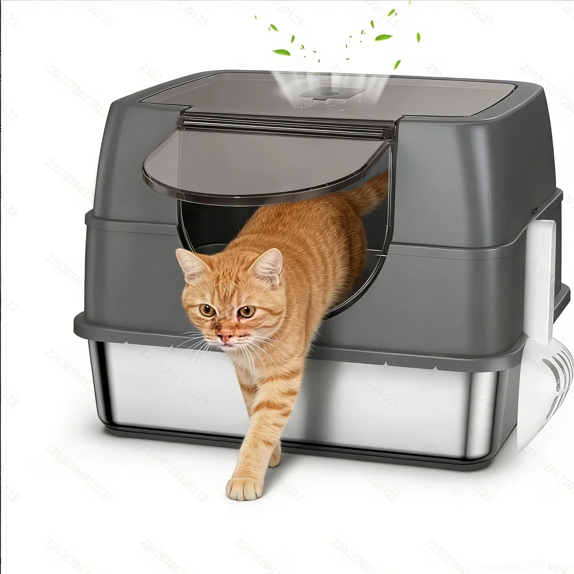 Stainless Steel Litter Box Set, Featuring An Oversized Three-in-one Design with A Closed Or Open Top Cover, An Odor-proof Litter
Stainless Steel Litter Box Set, Featuring An Oversized Three-in-one Design with A Closed Or Open Top Cover, An Odor-proof Litter