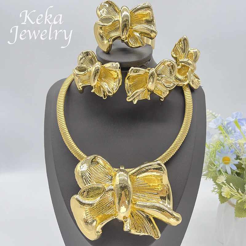 Luxury 24k Jewelry Set Woman Dubai Necklace Ring Delicacy Earring Bracelet Gold Plating Sets For Wedding Party Free Shiipping
Luxury 24k Jewelry Set Woman Dubai Necklace Ring Delicacy Earring Bracelet Gold Plating Sets For Wedding Party Free Shiipping