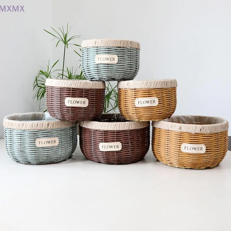 Creative Woven Flower Pot Multi-functional Plant Basket Imitation Rattan Flower Pot Woven Flower Basket Home Decor
Creative Woven Flower Pot Multi-functional Plant Basket Imitation Rattan Flower Pot Woven Flower Basket Home Decor