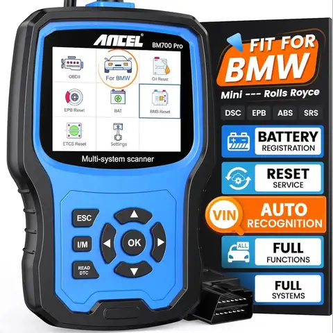 ANCEL BM700 Pro All System OBD2 Scanner Fit For BMW EPB SAS Airbag ABS Oil CAS Reset Code Reader Auto Vin OBD 2 Diagnostic Too