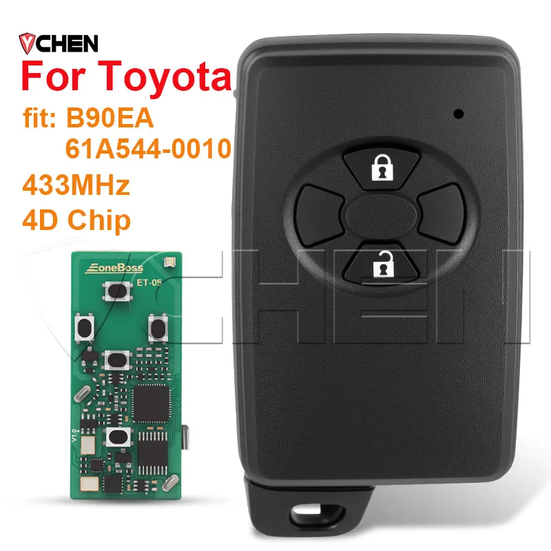 Бесключевой смарт-пульт Keyless Go B90EA для Toyota Rav4 Urban Cruise Rav4 61A544-0010, 2 кнопки, 4D P1 98 DST80, 433 МГц, брелок-ключ с функцией бесконтактного доступа
Бесключевой смарт-пульт Keyless Go B90EA для Toyota Rav4 Urban Cruise Rav4 61A544-0010, 2 кнопки, 4D P1 98 DST80, 433 МГц, брелок-ключ с функцией бесконтактного доступа